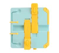 Support de Livre pour Bureau, Support de Lecture Support de Support de Livre Pliable Portable Bords Ronds ABS Résistant aux Rayures Support de Lecture pour Bibliothèque Scolaire (Jaune Bleu)