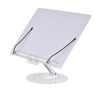 Support de livre rotatif à pince avant avec base pivotante à 360 °, conception pliable en hauteur réglable, édition sonore mécanique, organisateur de bureau portable pour lire et (Tapez 2)