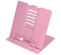 Support de livre Support de livre Support de papier Support de lecture Conception ergonomique Angle réglable Haute stabilité Métal de qualité supérieure Gain de place pour l'école (Rose)