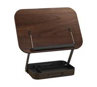 Support de livre tourbillonnant à 360° pliable et modifiable d'angle transportable pour mettre en évidence un organisateur de rangement pour la lecture confortable