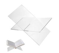 Support de livre transparent en forme de X en acrylique - Support de lecture pour livres ouverts fermés - Présentoir en forme de X - Pour présenter des images, des livres, des feuilles de musique (1)