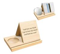 Support de livre triangulaire en bois personnalisé pour repose-page, portable, robuste et léger pour manuels scolaires, cadeaux de Noël pour lecteurs, enseignants, écrivains, décoration d'intérieur