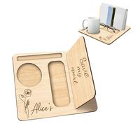 Support de livre triangulaire en bois personnalisé pour repose-page, portable, robuste et léger pour manuels scolaires, cadeaux de Noël pour lecteurs, enseignants, écrivains, décoration d'intérieur