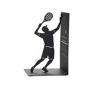 Support de livres Balvi Match Point en métal noir élégant - 12 x 10,5 x 12 cm