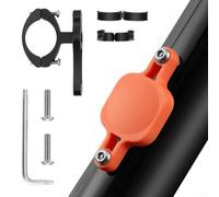 Support de localisation antivol caché pour AirTag, support de vélo ABS avec vis hexagonales, étui résistant aux intempéries, noir (orange)