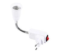 Support de Lumière E27, Adaptateur de Lampe de Support d'ampoule E27 avec Interrupteur Marche/arrêt Support de Lampe E27 Flexible Douille de Lampe LED E27 pour Projecteurs