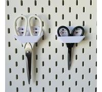 Support de lunettes et ciseaux compatible avec IKEA SKADIS - Set organisateur mural pour lunettes, ciseaux, pinces et outils - Accessoires pour tableau perforé compatible avec Ikea Skadis - Blanc