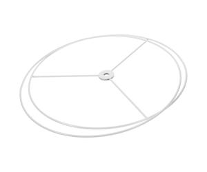 Support de Lustre en Métal Blanc pour Abat-jour Rond, Montage Facile | Cadre de Lampe en Fer, Remplacement pour Plafonniers et Abat-jour de Lampadaire, Atelier