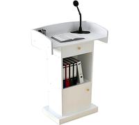 Support de lutrin en bois pour présentations, podium multifonction pour église et salle de classe, hauteur réglable, design robuste, bureau portable pour ordinateur portable (B 60 x 42 x 124 cm)