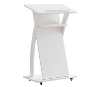 Support de lutrin mobile réglable en bois - Parfait pour l'enseignement, la formation, les présentations au bureau et la prise de parole en public - Podium portable avec réglage de la hauteur