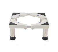 Support de Machine à laver 4 Pieds, Base de Machine à Laver longueur/Largeur 42cm-68cm Hauteur 18cm-21cm Charge 150kg, Support Électroménager pour Frigo Lave-linge Sèche-linge Blanc