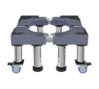 Support de Machine à laver 4 Pieds, Base de Machine à Laver longueur/Largeur Réglable de 41-63cm Hauteur Réglable 28-30cm Charge 80kg, Support Électroménager pour Frigo Lave-linge Sèche-lingeGris