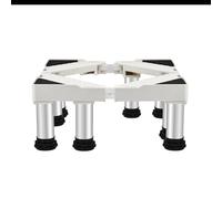 Support de Machine à Laver Base, Base Réglable longueur 50cm-75cm Largeur 42cm-65cm Hauteur 19cm-22cm Charge 400kg, Base de Machine à Laver pour Frigo Lave-linge Sèche-linge 8 Pieds Blanc