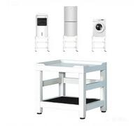 Support de Machine à Laver Base Socle anti-vibration Charge 26 kg avec 4 pieds solides socle stable avec compartiment inférieur, pour Frigo Lave-linge Sèche 61x61x57 cm, Tableau noir à cadre blanc