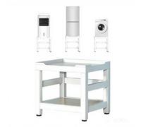 Support de Machine à Laver Base Socle anti-vibration Charge 26 kg avec 4 pieds solides socle stable avec compartiment inférieur, pour Frigo Lave-linge 61x61x57 cm, Cadre blanc,Noix peu profondes