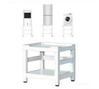 Support de Machine à Laver Base Socle anti-vibration Charge 26 kg avec 4 pieds solides socle stable avec compartiment inférieur, pour Frigo Lave-linge Sèche 61x61x57 cm, Tableau blanc cadre blanc