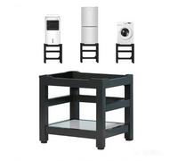 Support de Machine à Laver Base Socle anti-vibration Charge 26 kg avec 4 pieds solides socle stable avec compartiment inférieur, pour Frigo Lave-linge Sèche 61x61x57 cm, Tableau noir à cadre noir
