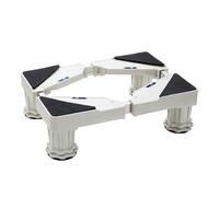 Support de Machine à Laver Base Socle anti-vibration pour Frigo Lave-linge Sèche-linge Réglable 35cm-56cm Hauteur de 11.5-14.5cmSupport Électroménager