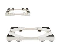 Support de Machine à Laver Réglable, Base Réglable longueur 19.7in-30.3in Largeur 17.7in-28.3in Hauteur 2.2in Charge 300kg, Socle anti-vibration pour Frigo Lave-linge Sèche-linge 12 Pieds