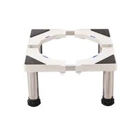 Support de Machine à Laver Réglable, Base Réglable longueur/Largeur 16.5-26.8in Hauteur 9.1-10.2in Charge 150kg, Socle anti-vibration pour Frigo Lave-linge Sèche-linge 4 Pieds