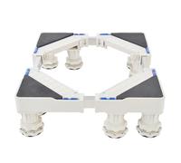 Support de Machine à Laver Réglable, Base Réglable longueur/Largeur Réglable de 11.8-18.8 in Hauteur Réglable 3.5-4.3 in Charge 140kg, Socle anti-vibration 8 Pieds Blanc