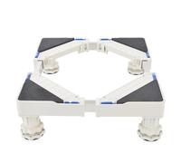 Support de Machine à Laver Réglable, Base Réglable longueur/Largeur Réglable de 11.8-18.8 in Hauteur Réglable 3.5-4.3 in Charge 100kg, Socle anti-vibration 4 Pieds Blanc