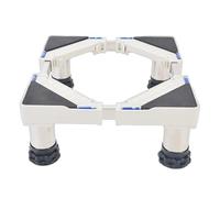 Support de Machine à Laver Réglable, Base Réglable longueur/Largeur Réglable de 11.8-18.8 in Hauteur Réglable 5.1in-6.3in Charge 150kg, Socle anti-vibration 4 Pieds Blanc