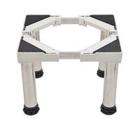 Support de Machine à Laver Réglable, Base Réglable longueur/Largeur Réglable de 11.8-18.8 in Hauteur Réglable 11in-12.2in Charge 150kg, Socle anti-vibration 4 Pieds Blanc