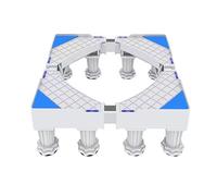 Support de Machine à Laver Réglable, Base Réglable longueur/Largeur Réglable de 16.1-25.2 in Hauteur Réglable 3.5-4.7 in Charge 200kg, Socle anti-vibration 12 Pieds Bleu