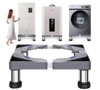 Support de machine à laver, réglable, en acier inoxydable, hauteur 17-20 cm, largeur réglable 40-60 cm, pour réfrigérateur, machine à laver, sèche-linge, congélateur