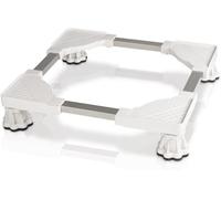 Support De Machine À Laver (Socle Réglable, Largeur Et Longueur Réglables, Cadre De Base Réglable En Hauteur 13-18 Cm, Pour Machine À Laver, Sèche-Linge, Réfrigérateur Jusqu'À 150 Kg) Blanc