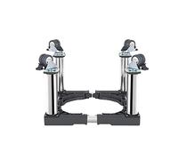 Support de Machine à Laver Support de réfrigérateur universel pour machine à laver, hauteur mobile de 30,5 cm, réglable de 40,6 à 63,5 cm, avec 4 roues verrouillables, chariot pour machine à