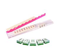 Support de Mahjong avec poignées - Acrylique - 44,7 x 6,5 x 1,9 cm - Support de carrelage en acrylique transparent - Rack et Pusher Combo - Support de pions Majiang pour placer des jetons de majiang