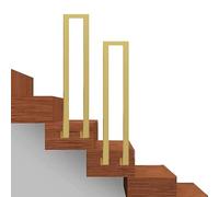 Support de main courante de sécurité d'escalier - Balustres en fer métallique pour garde-corps intérieur, marches en bois, plateformes de grenier, installation latérale incluse