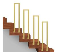 Support de main courante de sécurité d'escalier - Balustres en fer métallique pour garde-corps intérieur, marches en bois, plateformes de grenier, installation latérale incluse