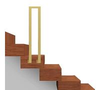 Support de main courante de sécurité d'escalier - Balustres en fer métallique pour garde-corps intérieur, marches en bois, plateformes de grenier, installation latérale incluse