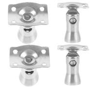 Support de Main Courante en Acier Inoxydable 4pcs à Tête Réglable