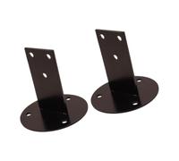 Support de main courante en acier inoxydable avec socle rond, noir | Avec languette verticale pour les projets de montage de rampe de couloir ; montage de balustrade, travaux de montage