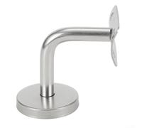 Support de main courante en acier inoxydable pour main courante murale 50 mm x 60 mm, argenté (1 pièce) (support incurvé)