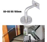 Support de main courante en acier inoxydable pour montage mural, support fiable pour banister et balustrade, support de balai pour rails d'escalier (60 x 100 mm)
