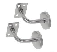 Support de main courante en acier inoxydable pour rampe d'escalier, support de balustrade robuste pour balustrade en chêne et pin (support plat)