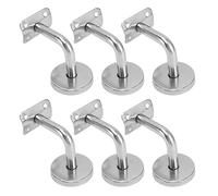 Support de main courante murale 6 pièces, support de main courante d'escalier à roulement solide en acier inoxydable 304 pour salle de bain, support de main courante pour