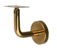 Support de main courante pour escalier, Support de poteau main courante en acier inoxydable 304, doré, 60mm x, 8 pouces(C)