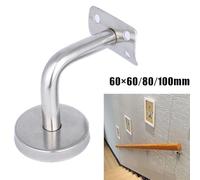 Support de main courante robuste en acier inoxydable pour mur, bannière sécurisée et balustrade d'escalier, support de balai pour installation sur rail (60 x 100 mm)