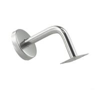 Support de main courante robuste en acier inoxydable, support mural pour bannière et balustrade, fixation sécurisée pour systèmes de garde-corps d'escalier, argenté 60 x 60 mm (60 mm x 80 mm)