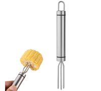 Support de maïs en acier inoxydable, fourchette à pommes de terre réutilisable, ustensile de cuisine portable multifonction avec poignée ergonomique pour barbecue, maïs sur le support COB, fourchettes