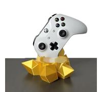 Support de manette de jeu en cristal imprimé 3D, support géométrique universel pour PS5/PS4/Xbox Series X/Switch Pro, étagère d'affichage pour streamers et collectionneurs (doré, XBOX)