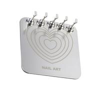 Support de manucure pour ongles - Base métallique magnétique de 8,6 x 8,6 cm, fixation d'affichage de fausses pointes, support de formation en arts des ongles | Outil de style bricolage pour l'apprent
