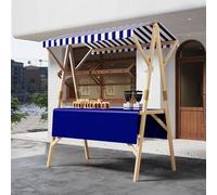 Support de marché pliable avec auvent, chariot de fournisseur de nourriture d'extérieur portable pour la nourriture de rue et les événements