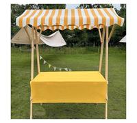 Support de marché pliable, chariot portable à 2 niveaux pour la vente de nourriture de rue en plein air